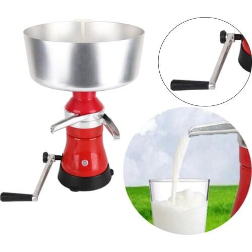 Household Manual Aluminum Milk Centrifugal Separator Hand Crank Butter Skimmed Milk Homemade Kitchen Tool