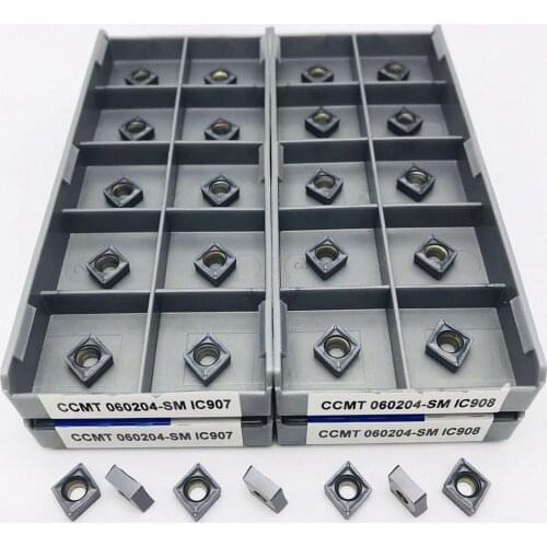 CCMT060204 CCMT060208 SM IC907 IC908 internal cutting carbide inserts turning inserts lathe parts tools CCMT turning tools