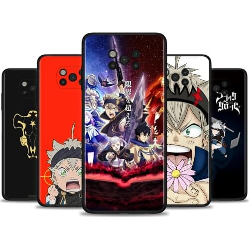 Case For Mi 11 Ultra 11i 10T 9T 9 8 Note 10 Lite CC9E Caso Soft Shell For Xiaomi 11X Pro 9SE 8Lite Coque Black Clover Anime Asta