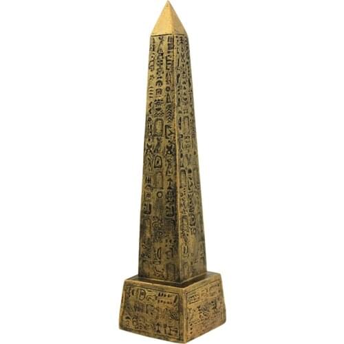 Ancient Egypt Obelisk, Gold Color, Decor, Decorative Products, Gift, Home Accessories, Office Ornament, Hotel, Bar, Sculpture