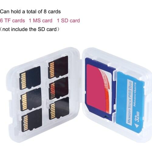 Double-Layers Plastic Micro for SD SDHC TF MS Memory Card Storage Hard Case Box Protector