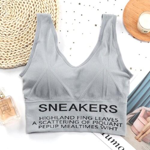 Cotton Underwear Tube Top Women Brassreie Womens Sports Bra Fashion Letter Underwear Seamless Crop Top Female Sexy Lingerie