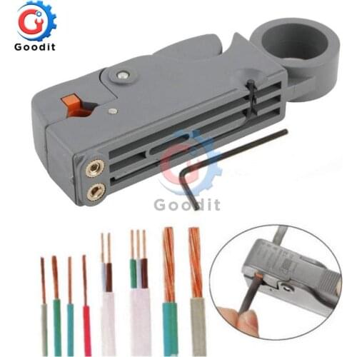 1Pc Coaxial Cable Stripper Multi Tool Cable Stripper Adjustable Double Blades RG6/59 Wire Stripper Automatic Cable Cutter Pliers