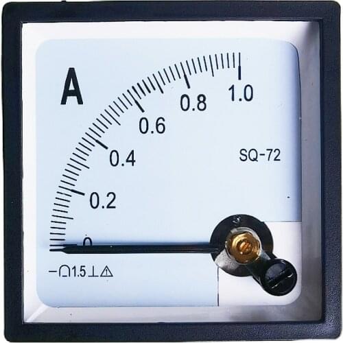 SQ72-30/5A Square Panel Mounting Moving Vane 0-30/5A AC Analog Ammeter 72mm x 72mm