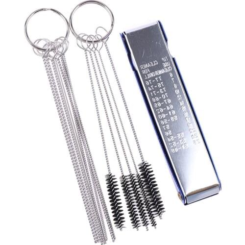 Car Motor Carburetor Carbon Dirt Jet Remove Needles Nylon Brushes Tool Kit