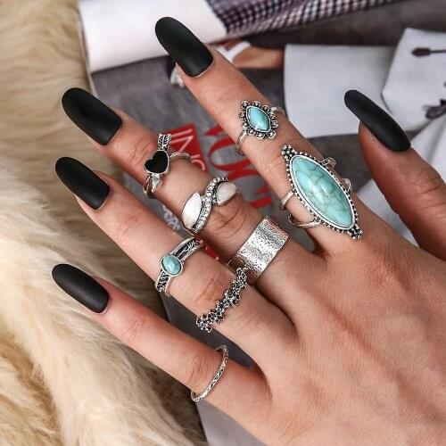 Matching Rings Set for Women Anillo Bagues Bohemian Jewelry Teen Girls Sieraden Accesorios Mujer Fashion 2021 Bijoux Lgbt Gift