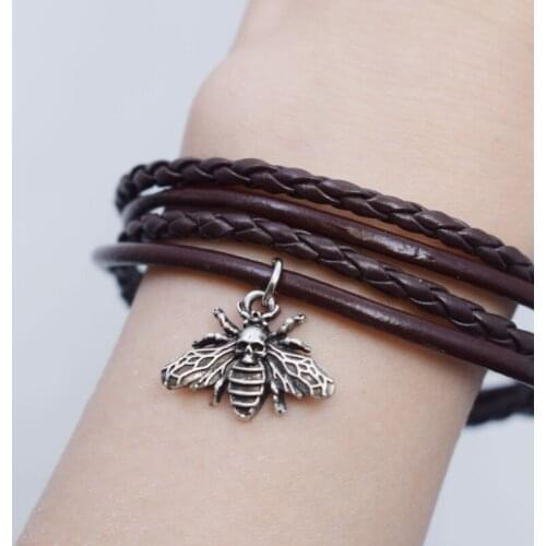 Tiny Dead Head Moth Pendant Butterfly Charm Bracelet For Women Wrist Gift Wholesale