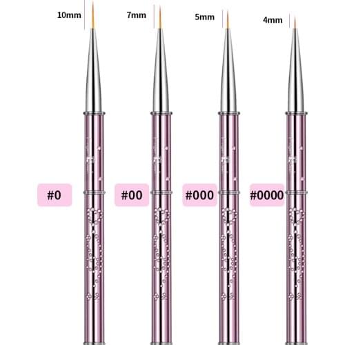 Nail Art Liner Painting Pen 3D Tips Nail Brush DIY Acrylic UV Gel Brushes Drawing Flower Line Grid