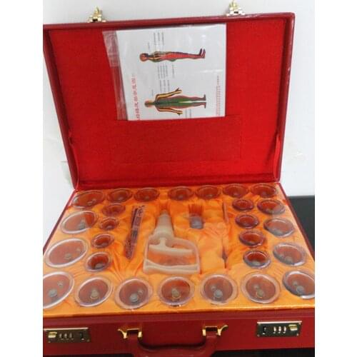 Medical Institute magnetic acupuncture massage cupping set pull cupping TCM blood circulation 27 pcs dedicated cans