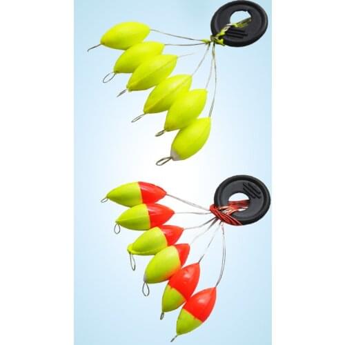 3 Sets Fishing Float Nano Material like Beans 6pcs in One Colour or 2 Colours Suit for Line Size No. 0.6-3.0
