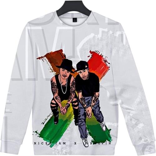 2020 New HIP HOP nicky jam Men/Women 3D Print Crew neck Jumper Sweatshirt Winter Lady Hem Hoody Pullovers