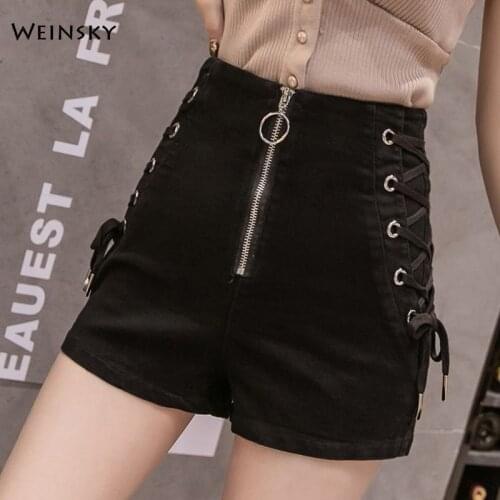 New Women Fashion Denim Zipper Shorts Summer Casual Style Jeans