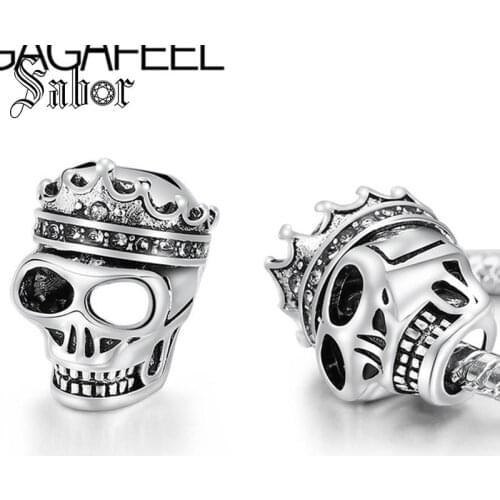 Pirate Skull Charm Beads DIY Bracelet Necklace Chain With Cool Skull Beads For Men Women Jewelry Making thomas jewellery