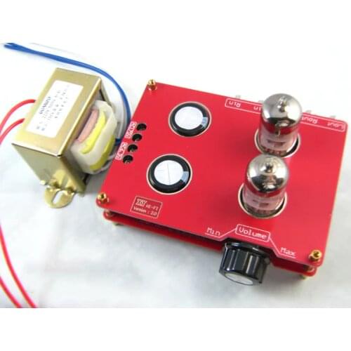 240*90*115mm Amplifier board 110V 220V 6N3 6H3N Bile Preamp HIFI Tube Fever Bile Preamp Amplifier Preamplifier with Transformer