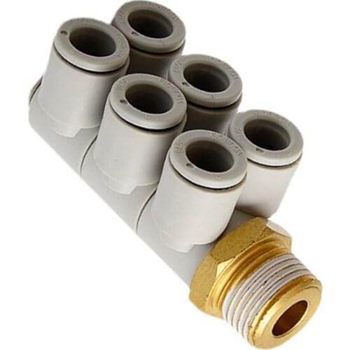 Applicable Tubing: Metric Size, Connection Thread: M, R,Triple Branch Universal Male Elbow KQ2ZT08-01AS KQ2ZT08-02AS KQ2ZT08-03A