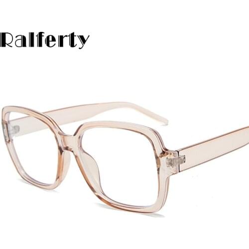 Ralferty Computer Blue Light Glasses Female Womens Eyeglass Frame Square Glasses For Myopia Grade Optical Spectacle Frames D8027