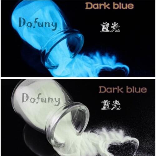 Dark blue Light Glowing powder phosphor powder,Nail Glitter Glow in Dark Powder Paint Decoration Printing Luminous Pigment