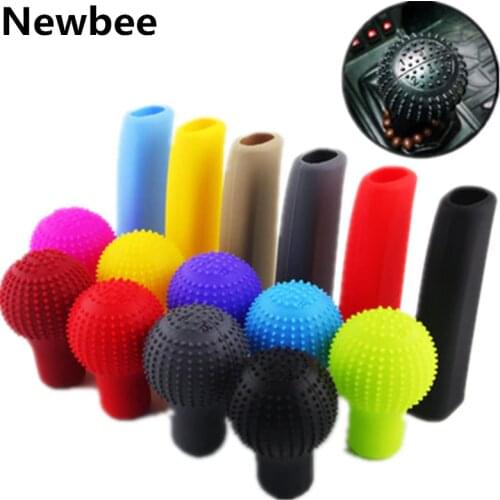 Universal Manual Car Gear Shift Knob Collars Protective Cover Case Anti Slip Soft Silicone Car Hand Brake Grip Handbrake Cover