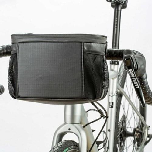 Bicycle Front Basket Bike Front Bag Top Frame Handlebar Bag 900D Double Line Grid Head Bag Cycling Pannier Phone Mount Case