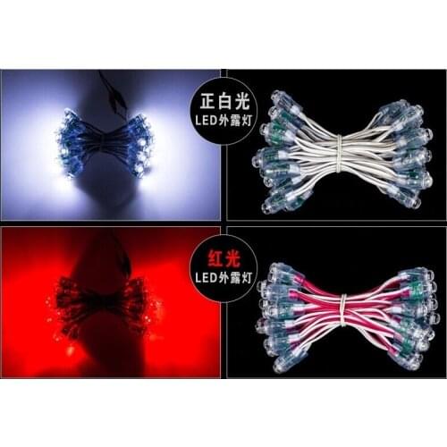 Waterproof outdoor 12mm single color LED pixel module,Red high brightness LED advertising string light
