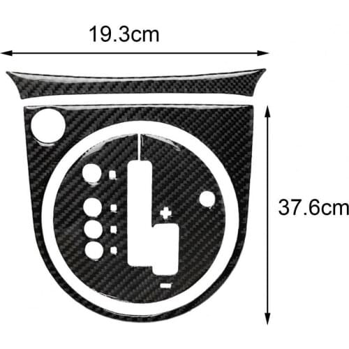 3Pcs Gear Shift Frame Trim Self-adhesive Waterproof Carbon Fiber Gear Shift Panel Decorative Sticker for Nissan 350z 2006-2009 L