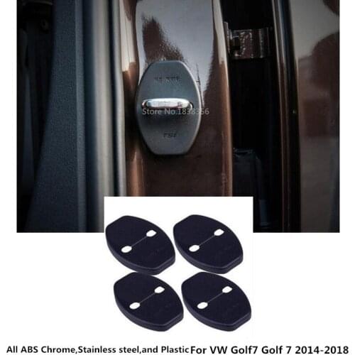 For VW Volkswagen Golf7 Golf 7 2014 2015 2016 2017 2018 car Plastic anti rust water proof Door lock keys key buckle cover 4pcs