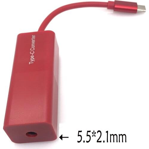 65W Dc USB Type C Power Adapter Converter Laptop Power Jack Connector Square Plug Female to USB C Charger for Macbook Lenovo Hp