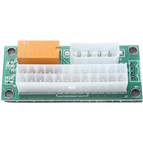 ADD2PSU ATX 24-Pin To 4-Pin Molex Synchronous Connector Dual Power Supply Start Adapter Extension Cable Card