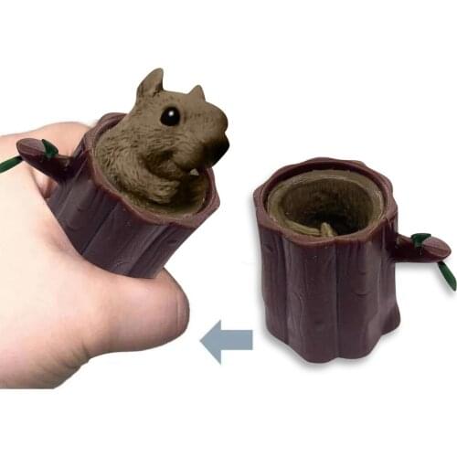Anti-stress Squishy Vent Toys Decompression Squirrel-Squeeze-Stress Office Penholder Cup New Strange Antistress Toy Kids Gift
