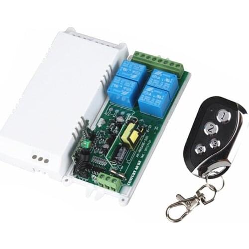 AC 85-265V 110V 220V 4CH 10A Radio Controller RF Wireless Push Remote Control Switch 315 433 MHz Transmitter +Receiver