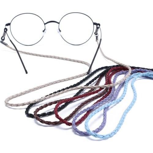 Colorful Leather Glasses Chain Neck Strap String Rope Band Eyeglass Cord Adjustable Glasses Holder Eyewear Spectacle Strap