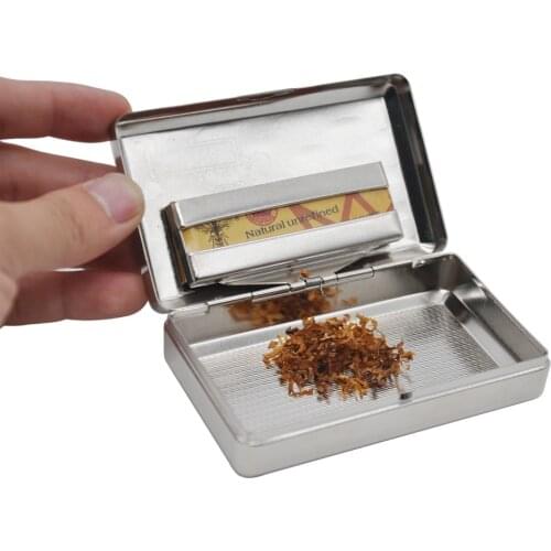 1 pc Cigarettes Mens Cigarette Case Smoking Cigarette Box Tobacco Holder Pocket Box Storage Container