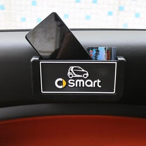 For Smart Fortwo Forfour 450 451 453 Car Storage Box Universal Mobile Phone Holder Storage Bag Automotive Styling Accessories