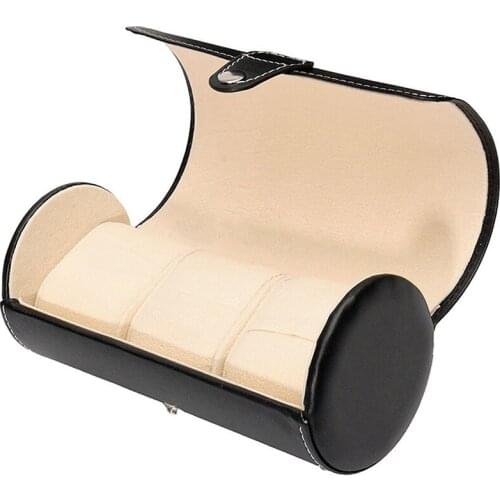 3 Slot Watch Box Travel Case Wrist Roll Jewelry Storage Collector Organizer