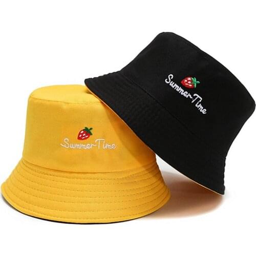 Double-sided wear Solid color Bucket Hats shading flat caps outdoor fishing hunting fisherman sunscreen folding Sun Hat Summer