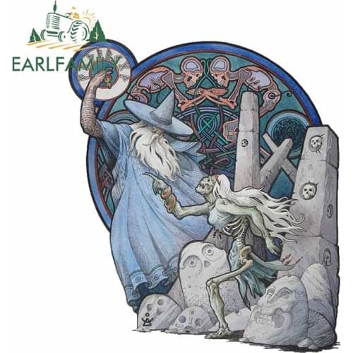 EARLFAMILY 13cm x 11.3cm for The Witch God Punish Scandinavia Personality Cartoon Car Stickers VAN Decal for Bumper Refrigerator