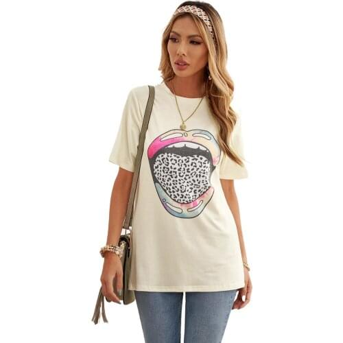 Summer Tie-Dyed Print T-Shirt For Women T-Shirt Funny Streetwear Female O Neck Short Sleeve Tshirt