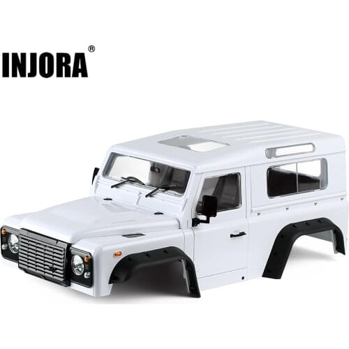 INJORA RC Car 275mm Wheelbase D90 Defender Body Shell for 1/10 RC Crawler Car D90 TF2 MST