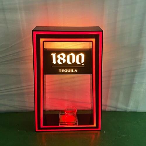 Custom Logo Lighted Round Circle Bottle Glorifier LED Illuminated Ring Presenter Display