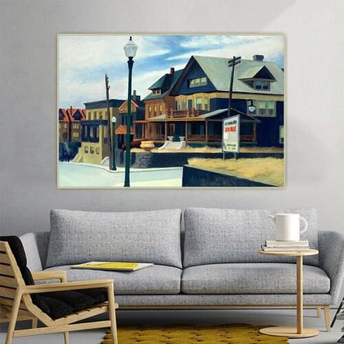 East Wind Over Weehawken ,1934, by Edward Hopper Canvas Oil Painting Art Aesthetic Picture Wall Backdrop Decor Home Decoration