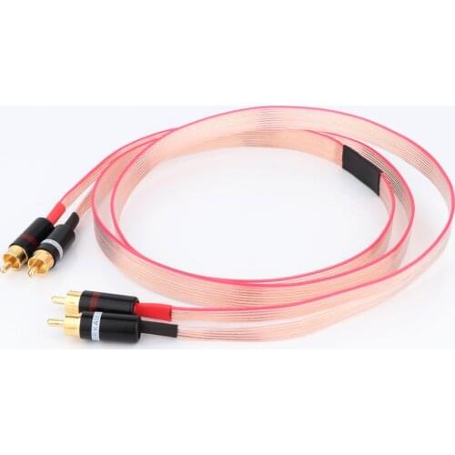 One Piece Nordost Red Dawn OCC Copper Signal RCA Cable With Gold Plated Kimber RCA Plug Interconnect Cable