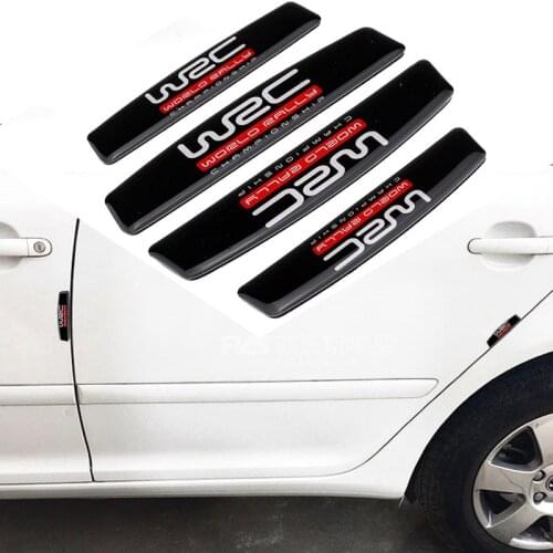 Car Modified For WRC Logo Door Edge Protection Sticker Bumper Strip Decals For BMW Ford Jeep Citroen Chevrolet Toyota Volkswagen