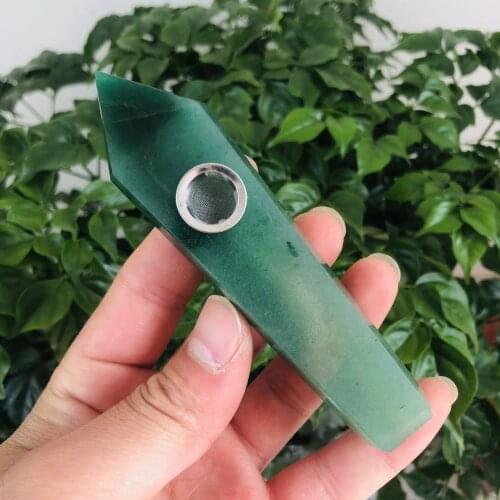 MOKAGY 10cm Wholesale Natural Quartz Opal Stone Smoking Pipe 1pc