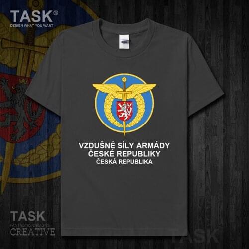 Air Force Czech Republic Czechia CZE CZ clothes Short sleeve new Tops t shirt country casual jerseys Army Tactical Military 01