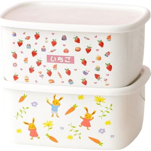 Crisper Lunch Box Oven Heating Rectangular Food Grade Refrigerator Special Enamel Storage Box Cover