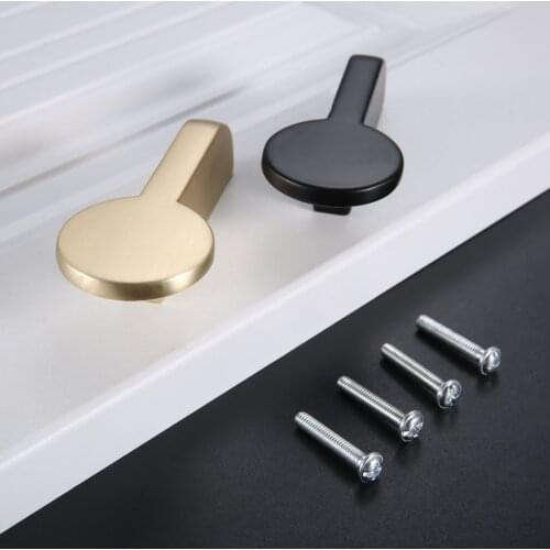 1Pc Black/Gold Zinc Alloy Door Knobs Handles 32mm Kitchen Cupboard Handle Drawer Knobs Furniture Hardware