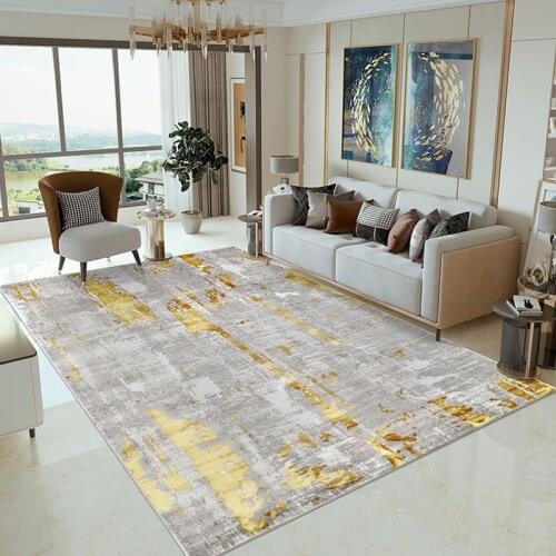 Gray Yellow Simple Abstract Large Carpets Home Decoration Tatami Floor Mats Nordic Style Home Bedroom Living Room Rugs Carpet