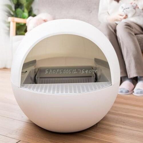 Automatic Cat Litter Basin Anti Splash Intelligent Cat Toilet Electric Cleaning Cat Litter Basin Cat Egg Shovel Excrement Cat To