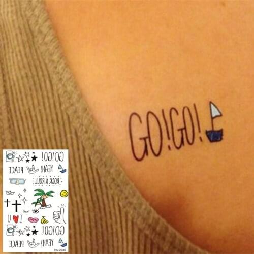 Nu-TATY Waterproof Temporary Tattoo Sticker 5 Set Multiple Pattern Series Cartoon Simple Small Pattern Tattoo