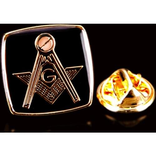 High quality Gold Masonic Brooch New Fashion Jewelry Pin mens and womens French Wedding Shirt scarf LAPEL BADGE PIN gift